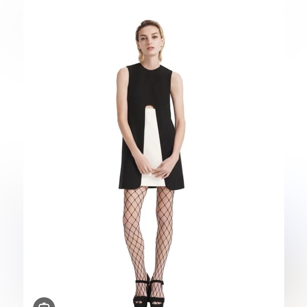 Elena Dress Black White Mini